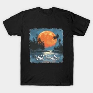 Outdoors - Wild Vacation (White Lettering) T-Shirt